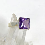 Amethyst Faceted Square Ring Size 11 PRGJ424 - Nature's Magick