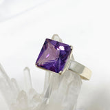 Amethyst Faceted Square Ring Size 11 PRGJ424 - Nature's Magick