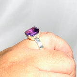 Amethyst Faceted Square Ring Size 11 PRGJ424 - Nature's Magick