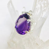 Amethyst faceted teardrop pendant KPGJ3928 - Nature's Magick