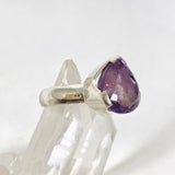 Amethyst faceted triangular ring s.7 KRGJ2962 - Nature's Magick