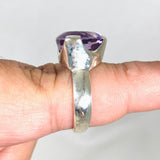 Amethyst faceted triangular ring s.7 KRGJ2962 - Nature's Magick