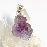 Amethyst Flower Raw Crystal Pendant PPGJ1294