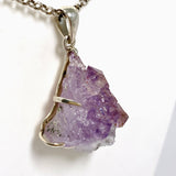 Amethyst Flower Raw Crystal Pendant PPGJ1294