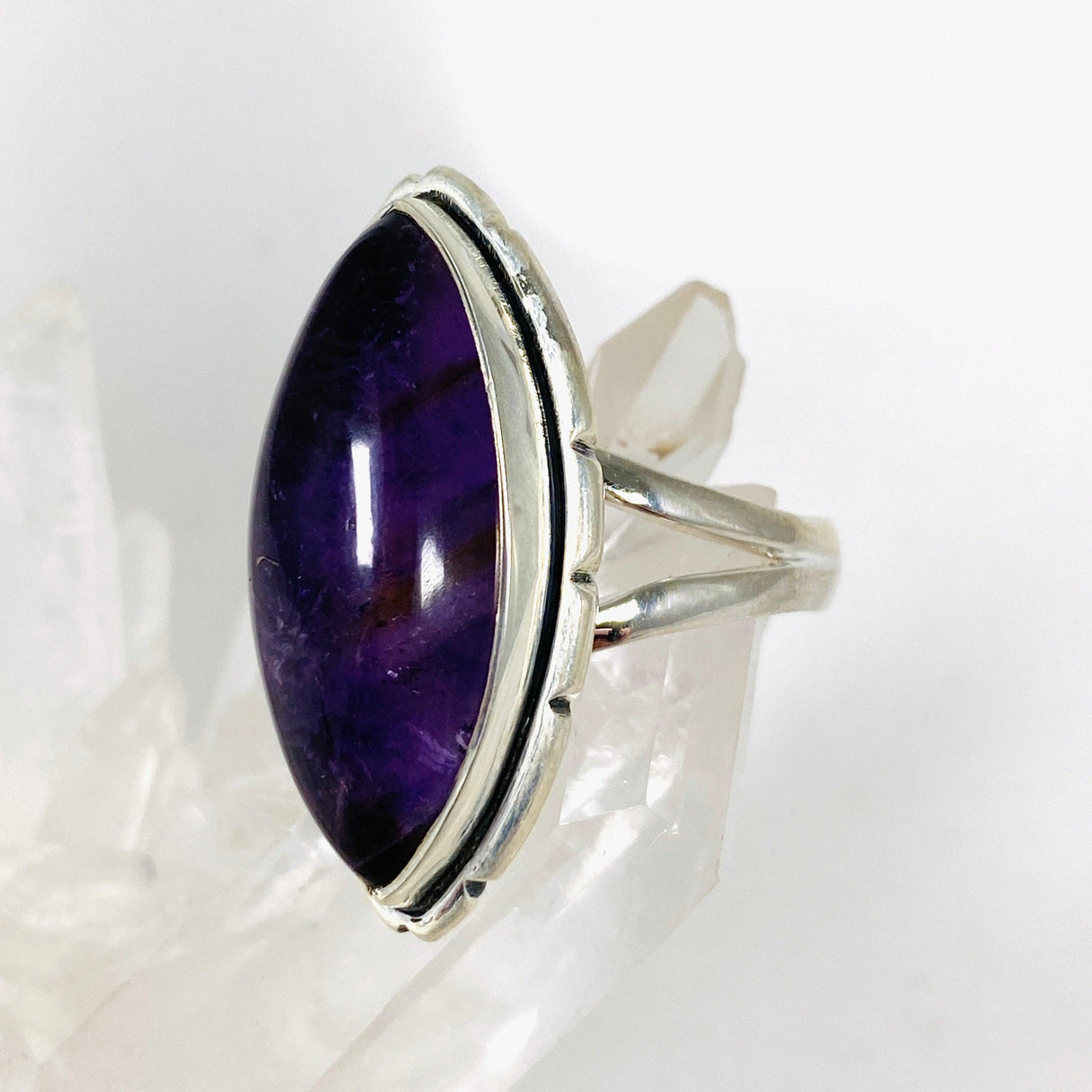 Amethyst marquise ring s.9 KRGJ2976 - Nature's Magick