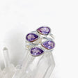 Amethyst Multi-stone Faceted Teardrop Ring R3815 - Nature's Magick