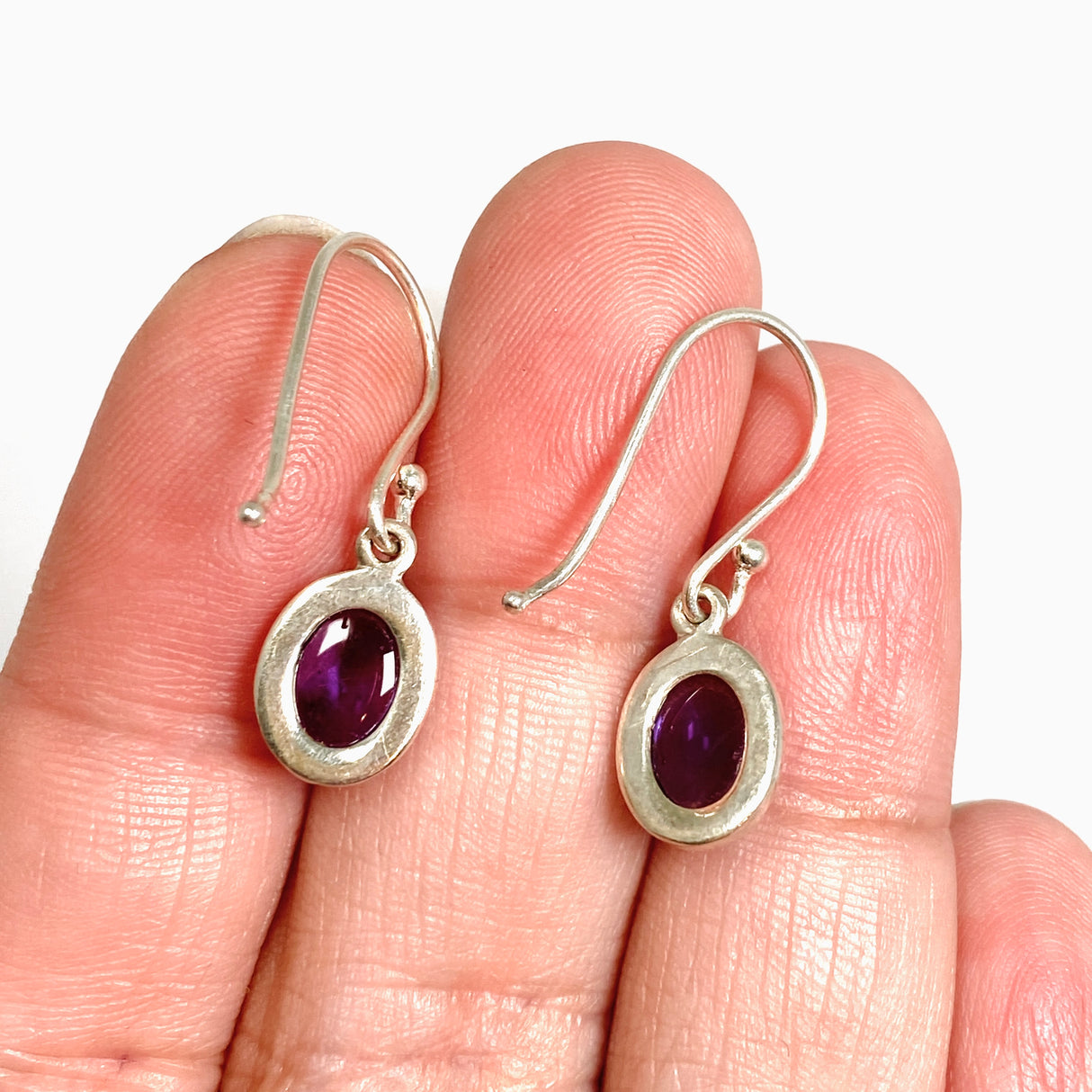 Amethyst Oval Cabochon Earrings PEGJ401