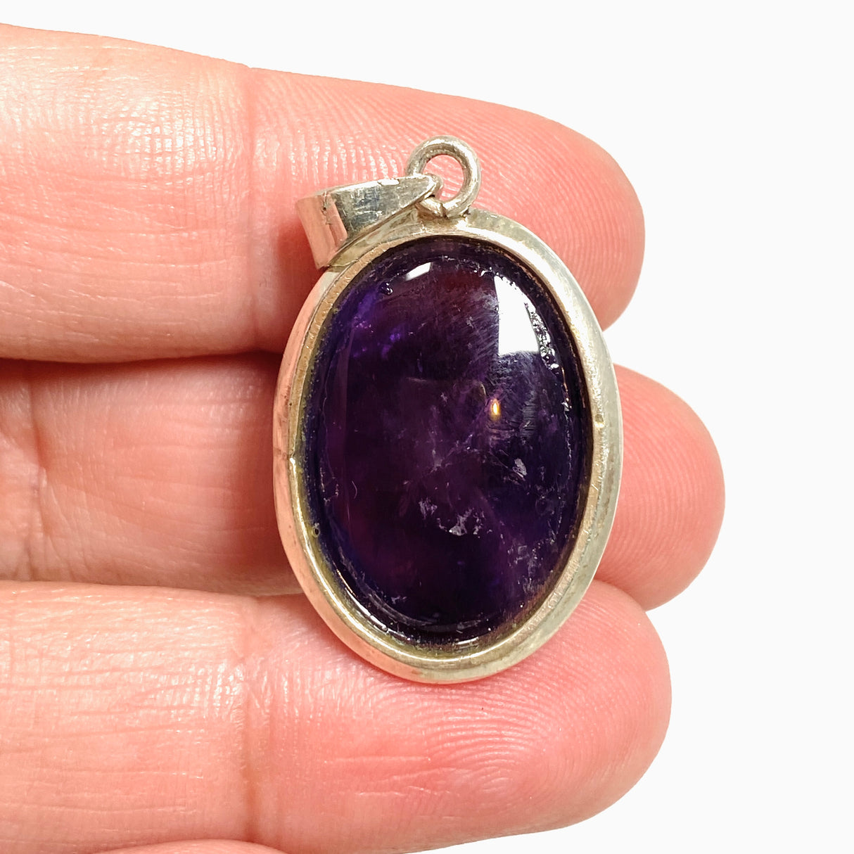 Amethyst Oval Cabochon Pendant THP-27