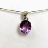 Amethyst Oval Faceted Pendant PPGJ1291