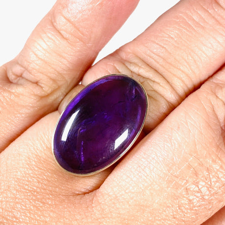 Amethyst oval ring s.11 KRGJ2968 - Nature's Magick