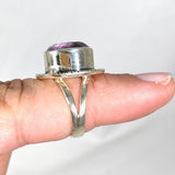 Amethyst oval ring with silver detailing s.6 KRGJ2955 - Nature's Magick