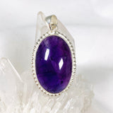 Amethyst oval silver detailing pendant KPGJ3964 - Nature's Magick