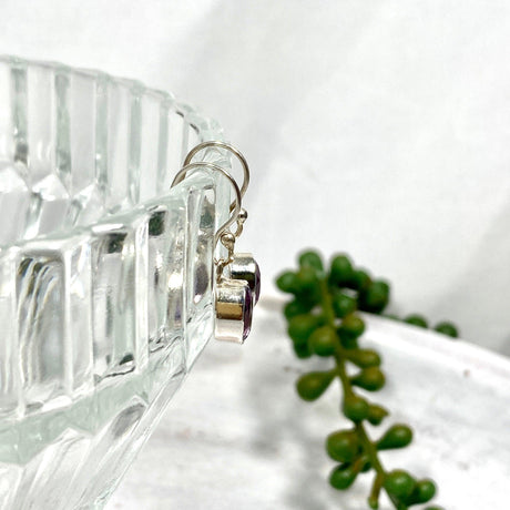 Amethyst petite oval faceted earrings R2363-AMO - Nature's Magick