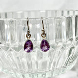 Amethyst petite teardrop faceted earrings R2363-AMD - Nature's Magick