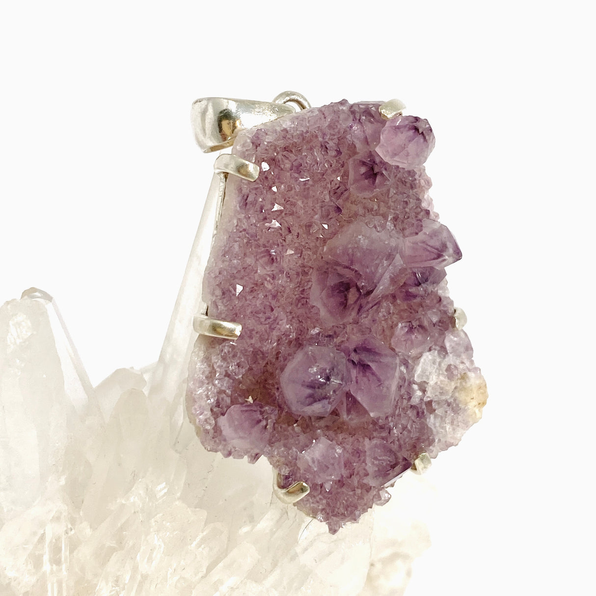 Amethyst Raw Crystal Freeform Pendant PPGJ1296