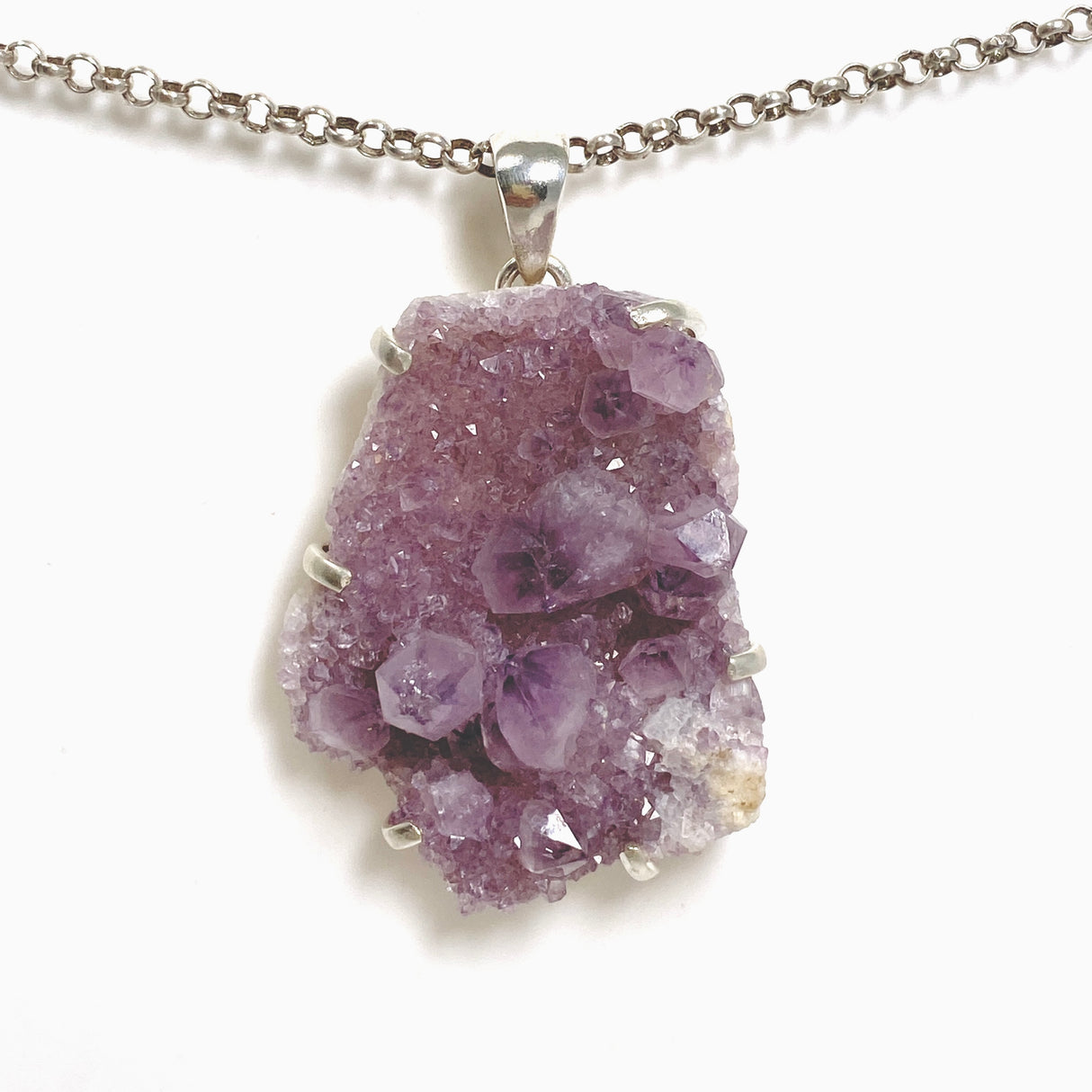 Amethyst Raw Crystal Freeform Pendant PPGJ1296