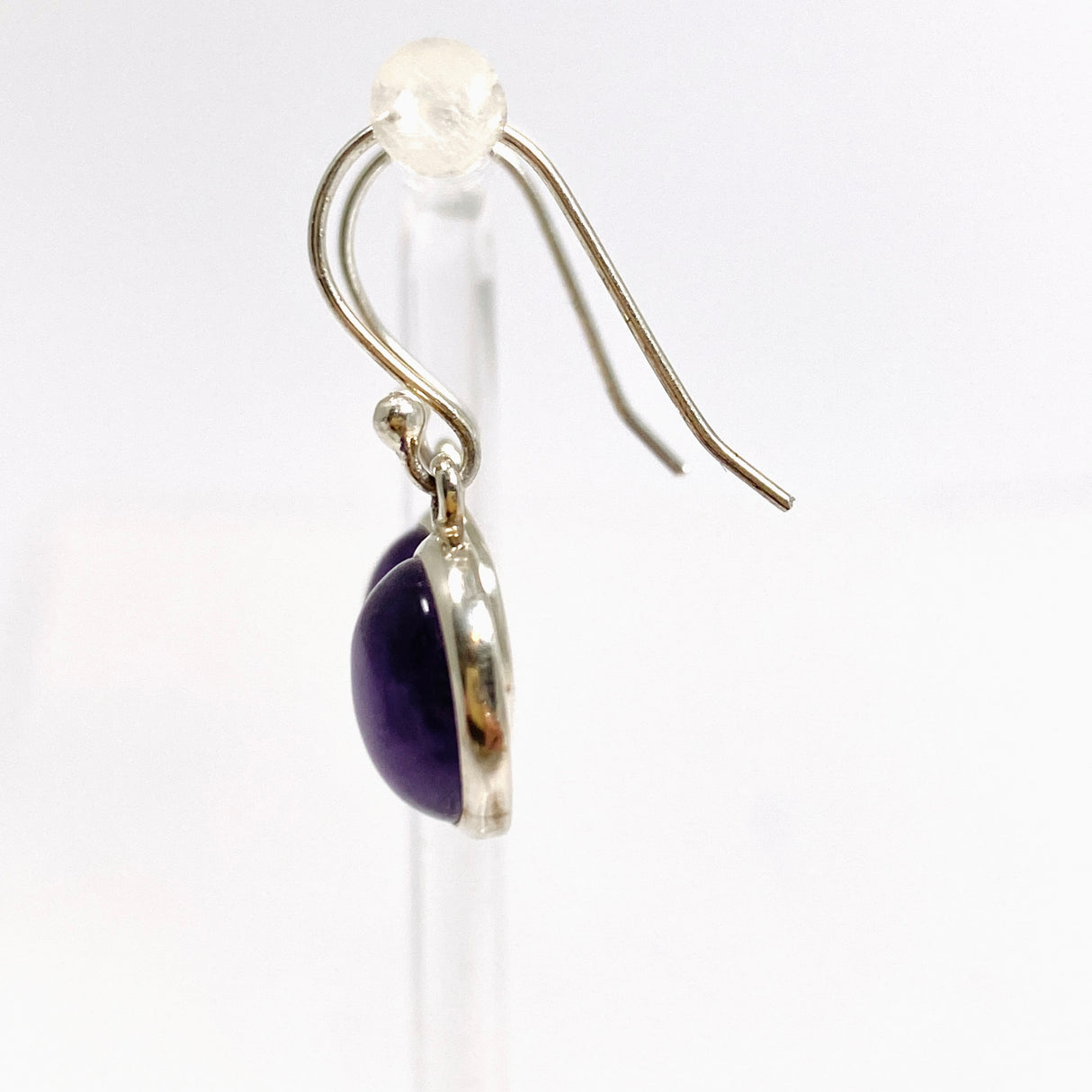 Amethyst Round Cabochon Earrings PEGJ400