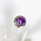 Amethyst round ring with brass detailing s.7 KRGJ2960 - Nature's Magick