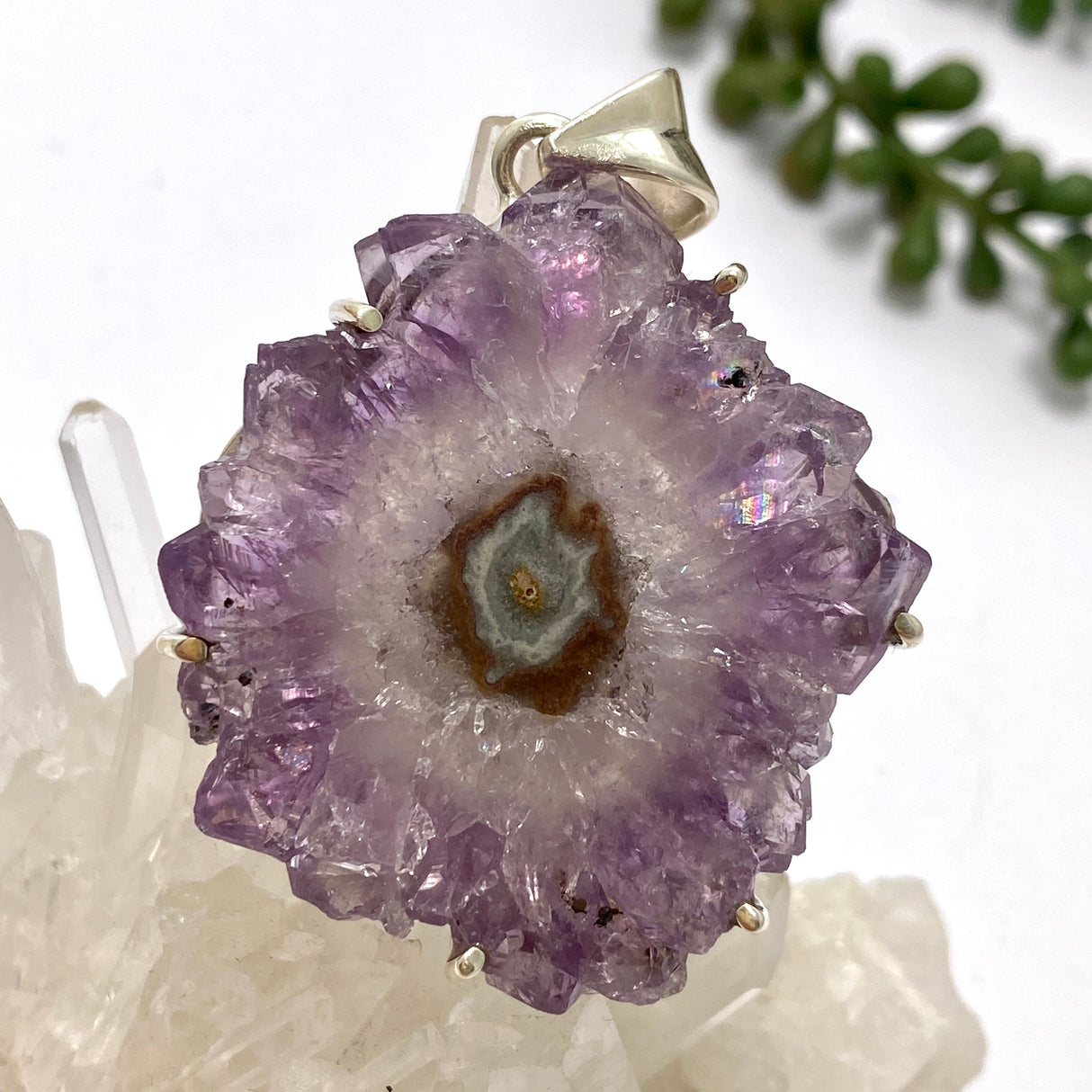 Amethyst Stalactite Pendant 52mm GPJ08