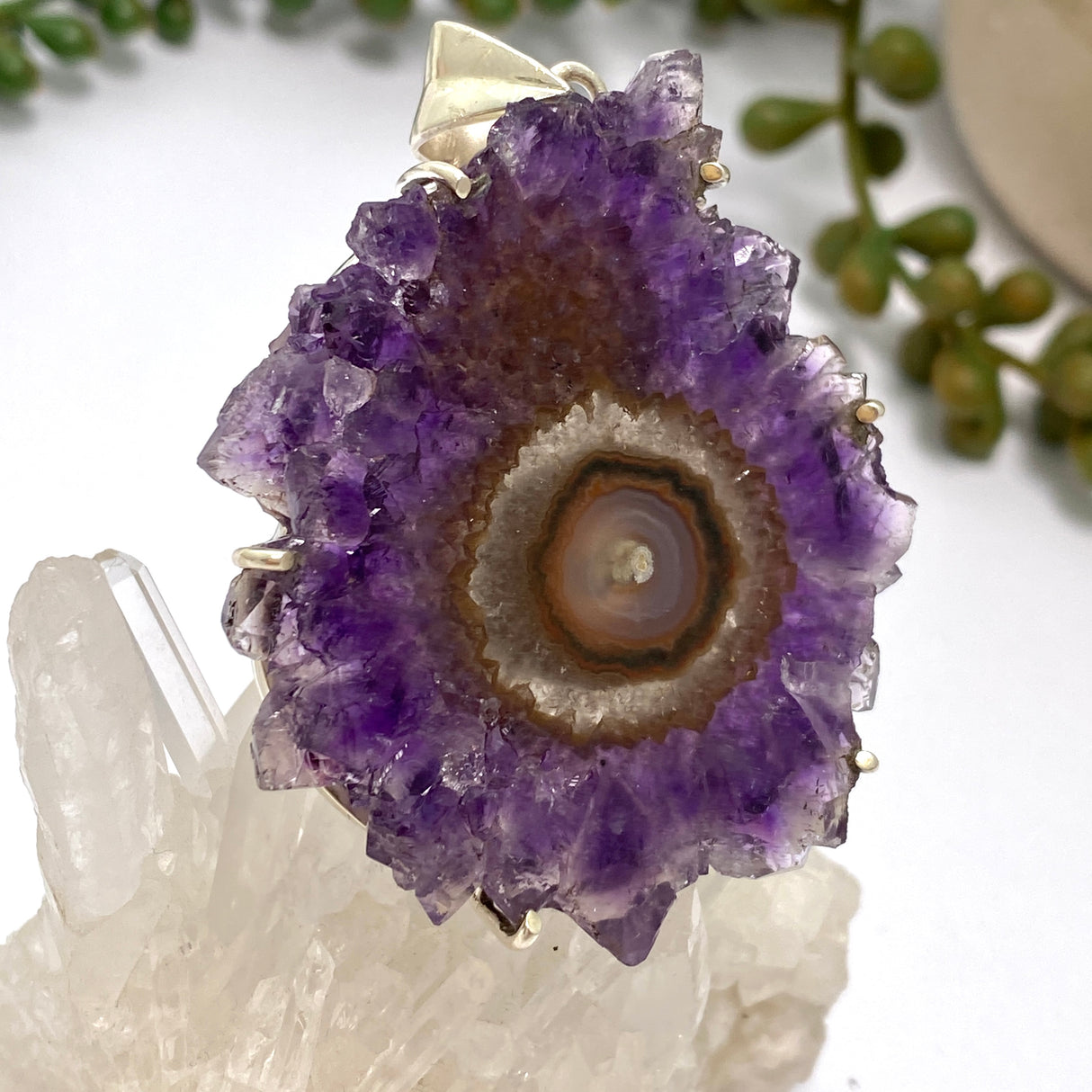 Amethyst Stalactite Pendant 65mm GPJ09