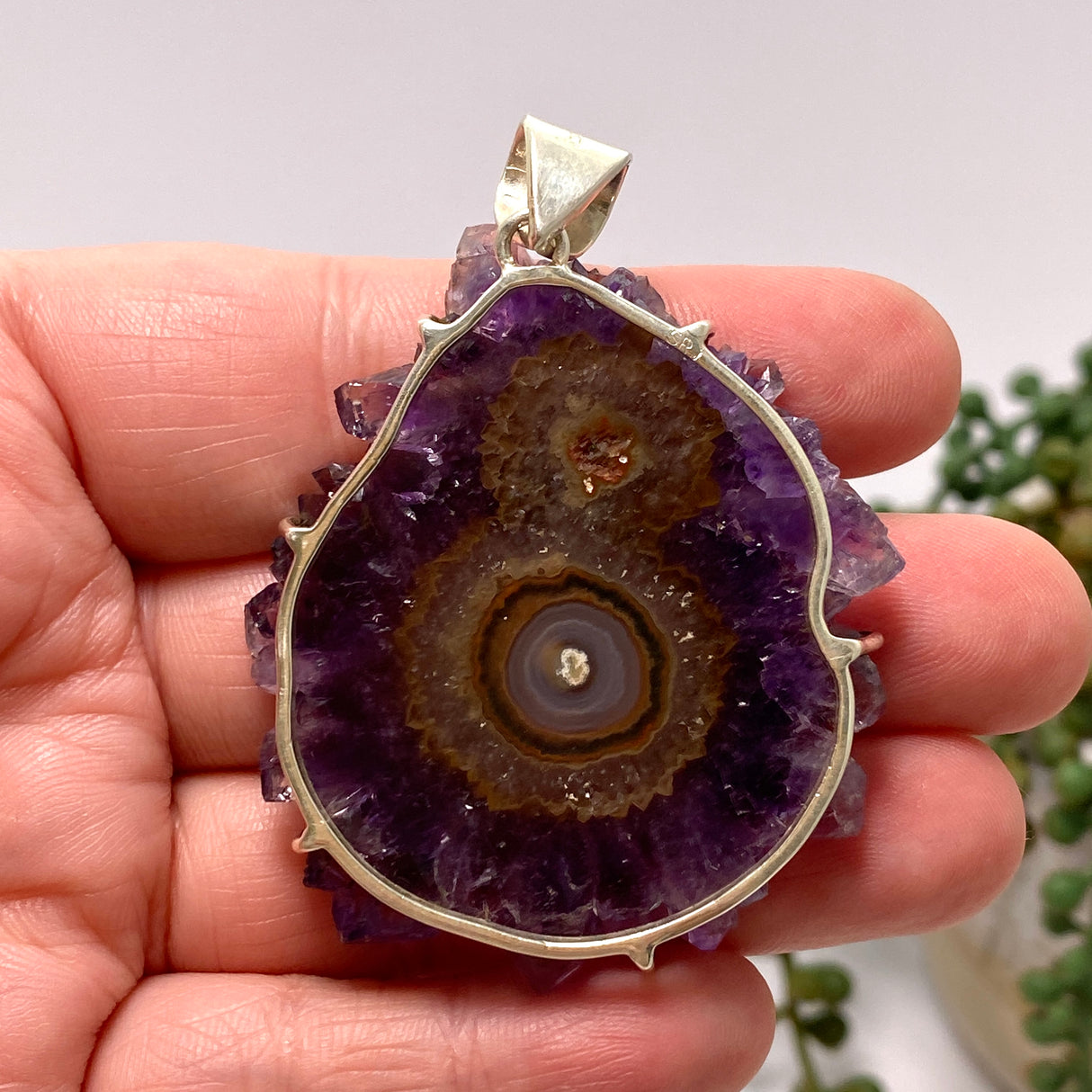 Amethyst Stalactite Pendant 65mm GPJ09