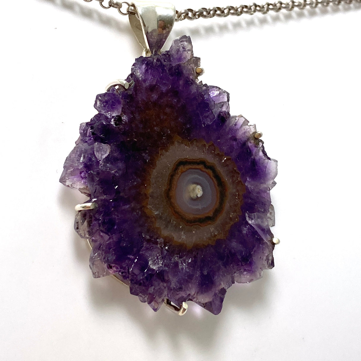 Amethyst Stalactite Pendant 65mm GPJ09