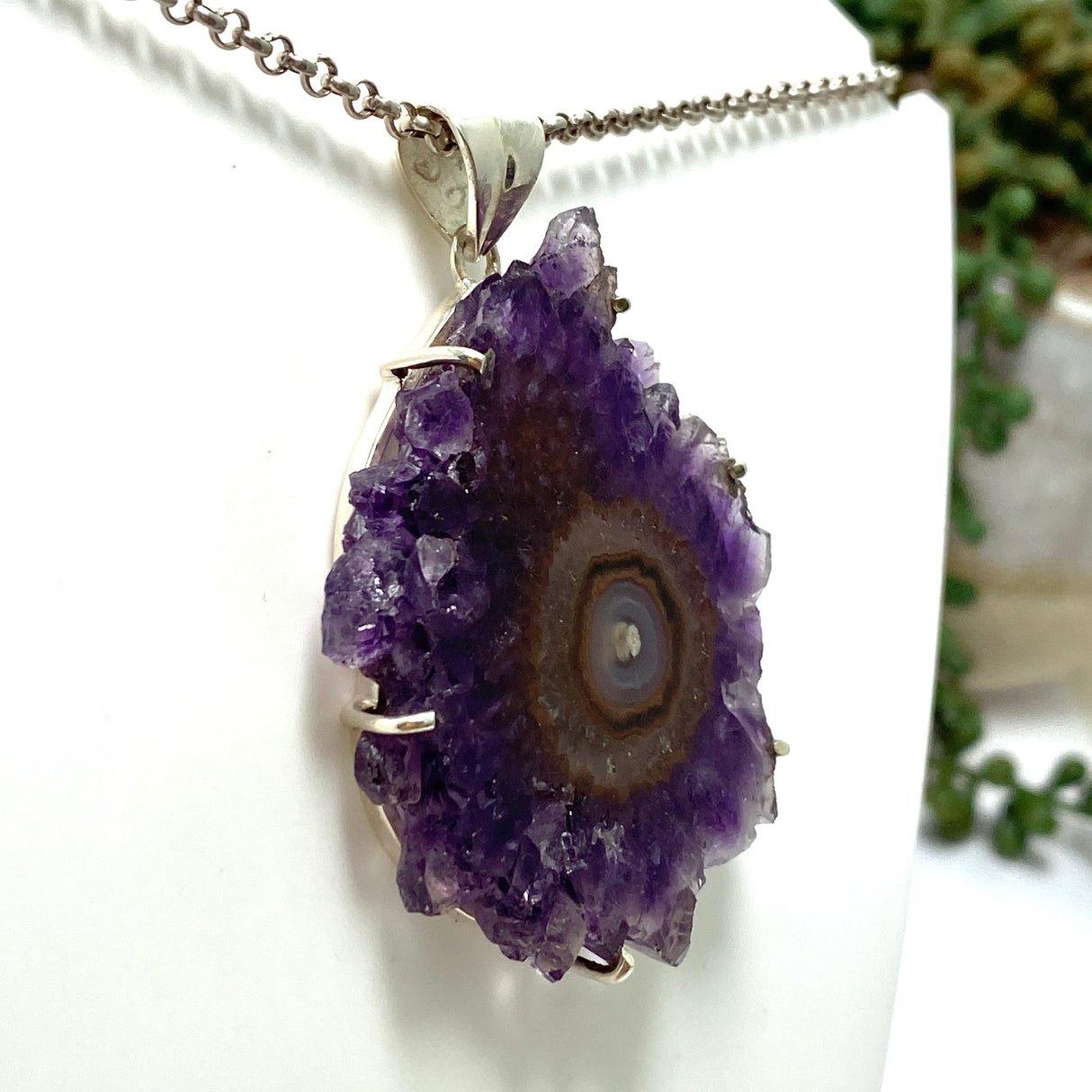 Amethyst Stalactite Pendant 65mm GPJ09