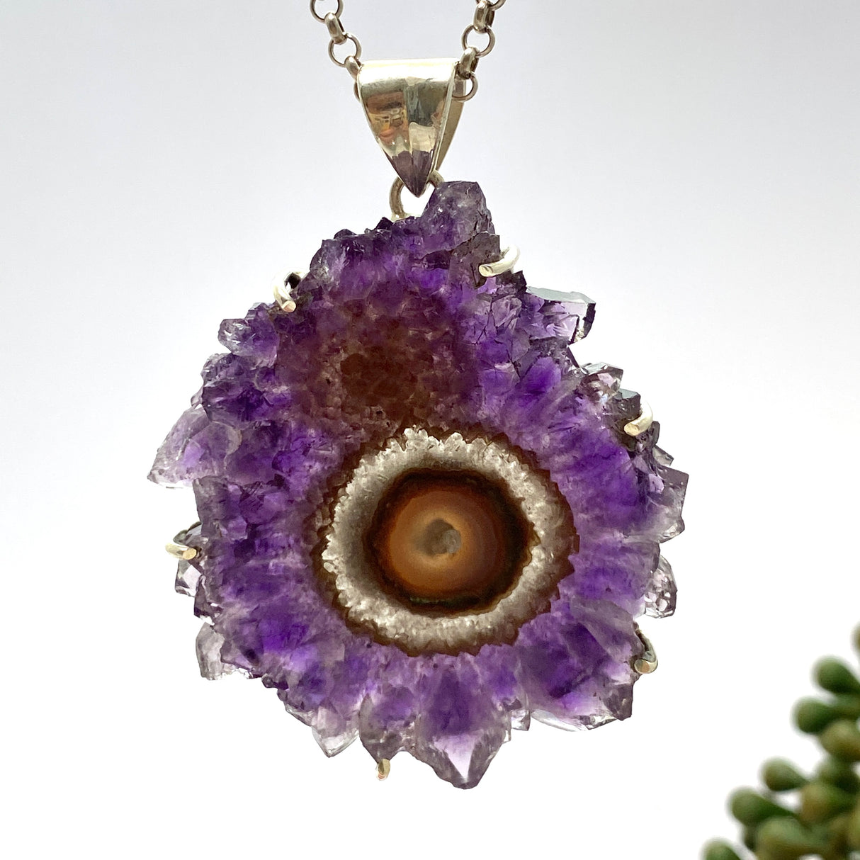 Amethyst Stalactite Pendant 65mm GPJ09