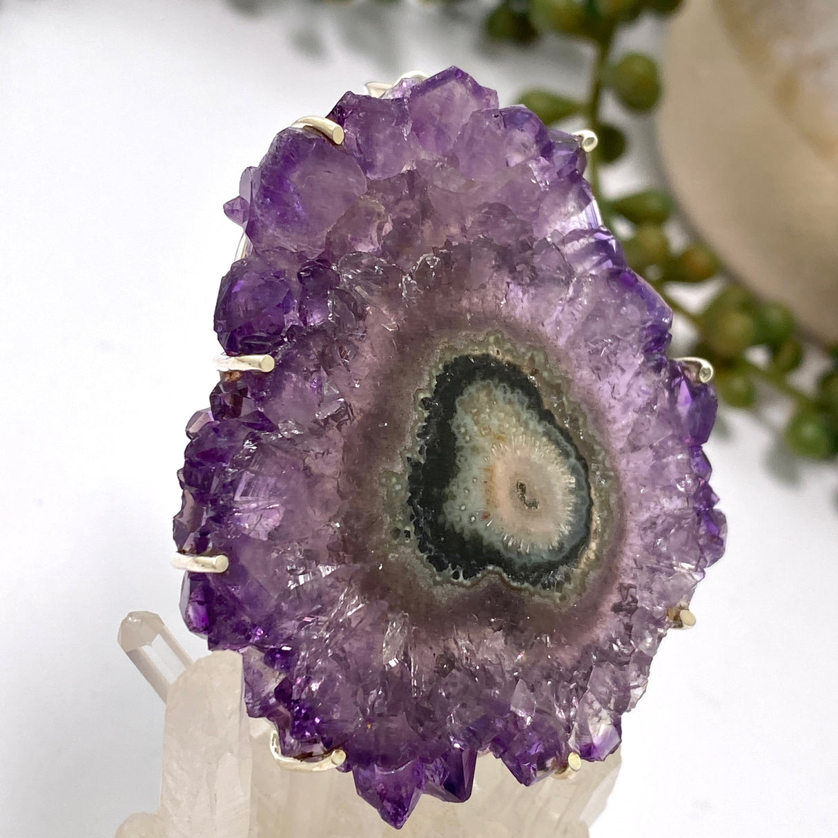 Amethyst Stalactite Pendant 68mm GPJ10