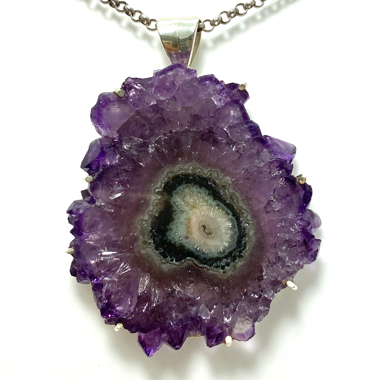 Amethyst Stalactite Pendant 68mm GPJ10