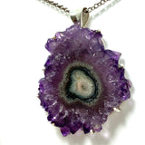 Amethyst Stalactite Pendant 68mm GPJ10