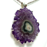 Amethyst Stalactite Pendant 68mm GPJ10