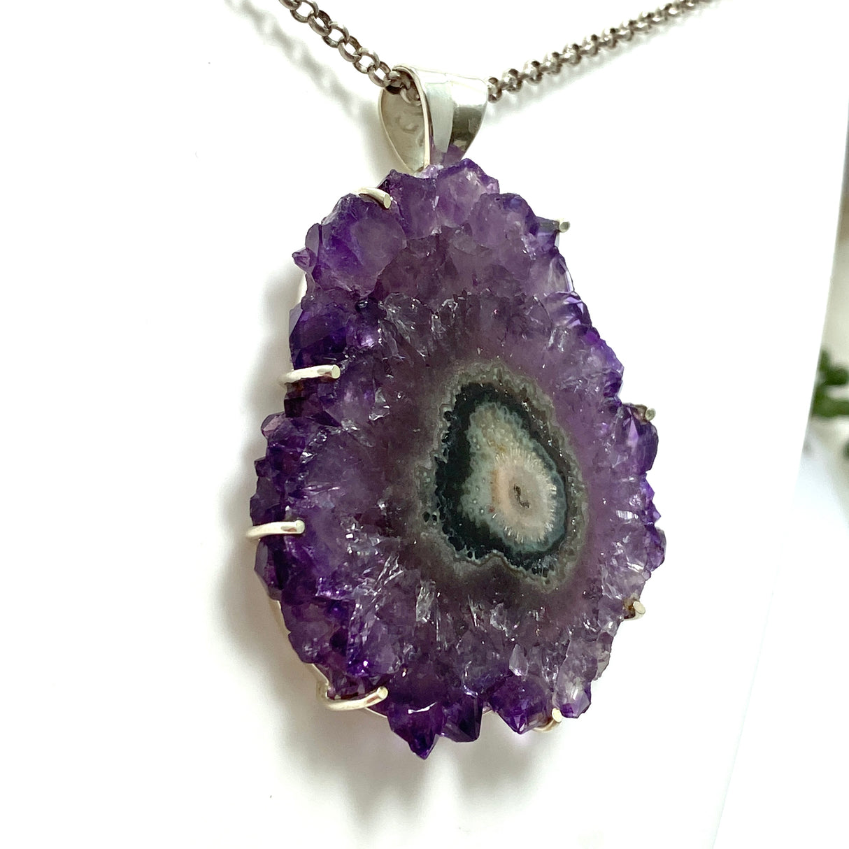 Amethyst Stalactite Pendant 68mm GPJ10