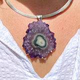 Amethyst Stalactite Pendant 68mm GPJ10