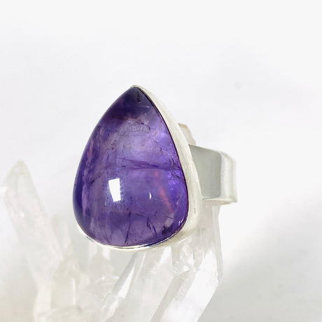 Amethyst teardrop ring s.8 KRGJ2958 - Nature's Magick