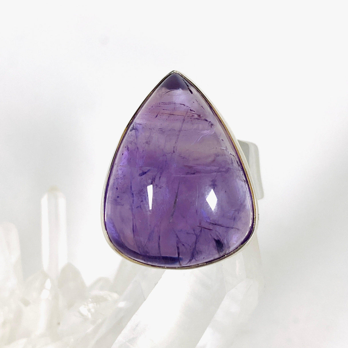 Amethyst teardrop ring s.8 KRGJ2958 - Nature's Magick