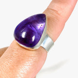 Amethyst teardrop ring s.8 KRGJ2958 - Nature's Magick