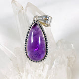 Amethyst teardrop with silver detailing pendant KPGJ3945 - Nature's Magick