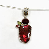 Ammolite, Peridot and Garnet Multi-stone Pendant GPVY1140