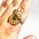 Ammonite Freeform Cabochon Ring Size 12 PRGJ919