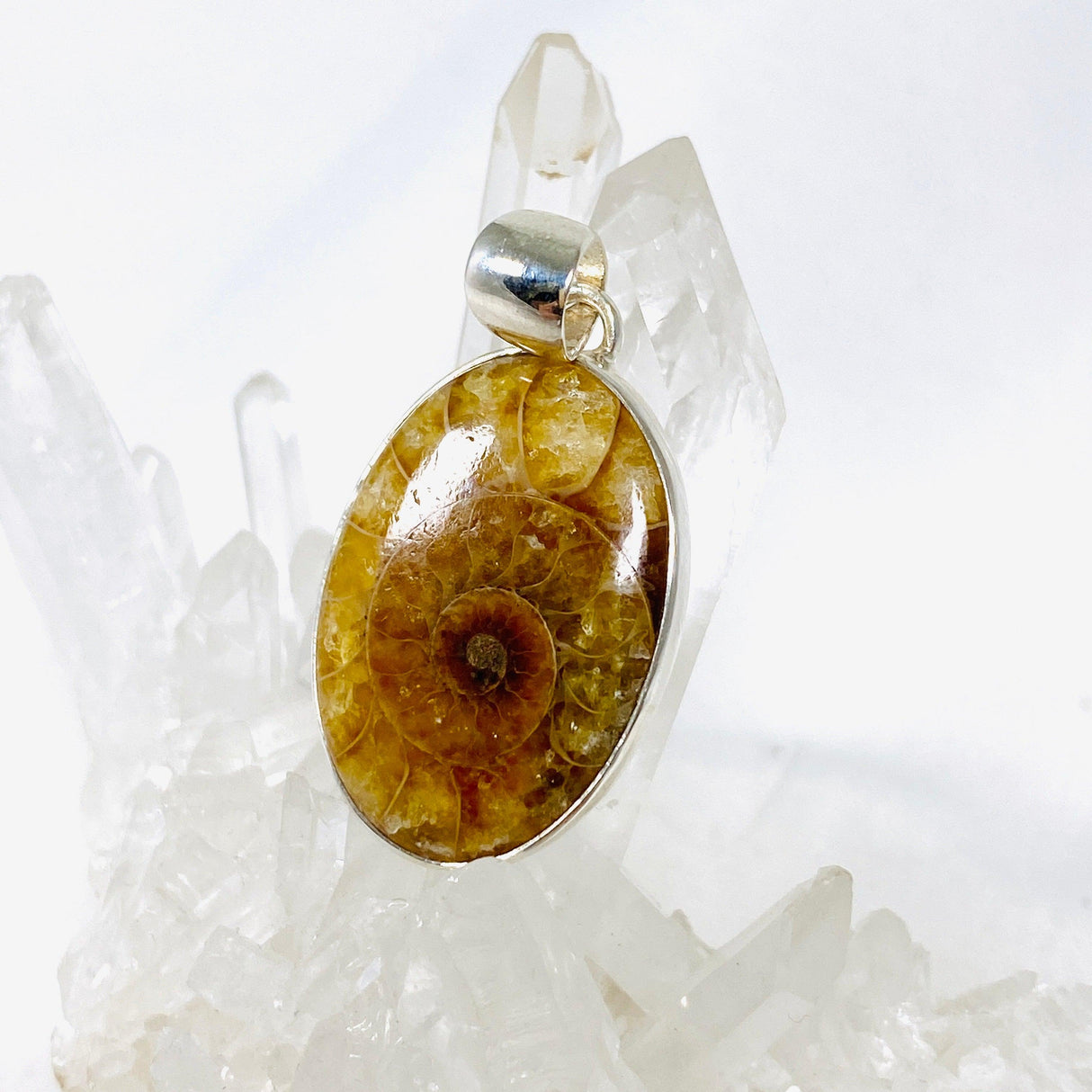 Ammonite oval pendant KPGJ3458 - Nature's Magick