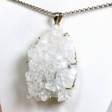 Apophyllite Freeform Raw Crystal Statement Pendant PPGJ1262