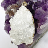 Apophyllite Freeform Raw Crystal Statement Pendant PPGJ1262