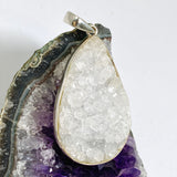 Apophyllite Teardrop Raw Crystal Pendant PPGJ1265