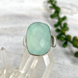 Aqua Chalcedony faceted rectangular ring s.8 KRGJ2437 - Nature's Magick