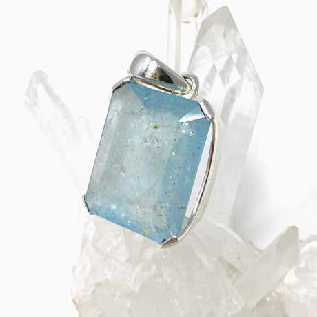 Aquamarine Faceted Rectangle Pendant PPGJ746 - Nature's Magick