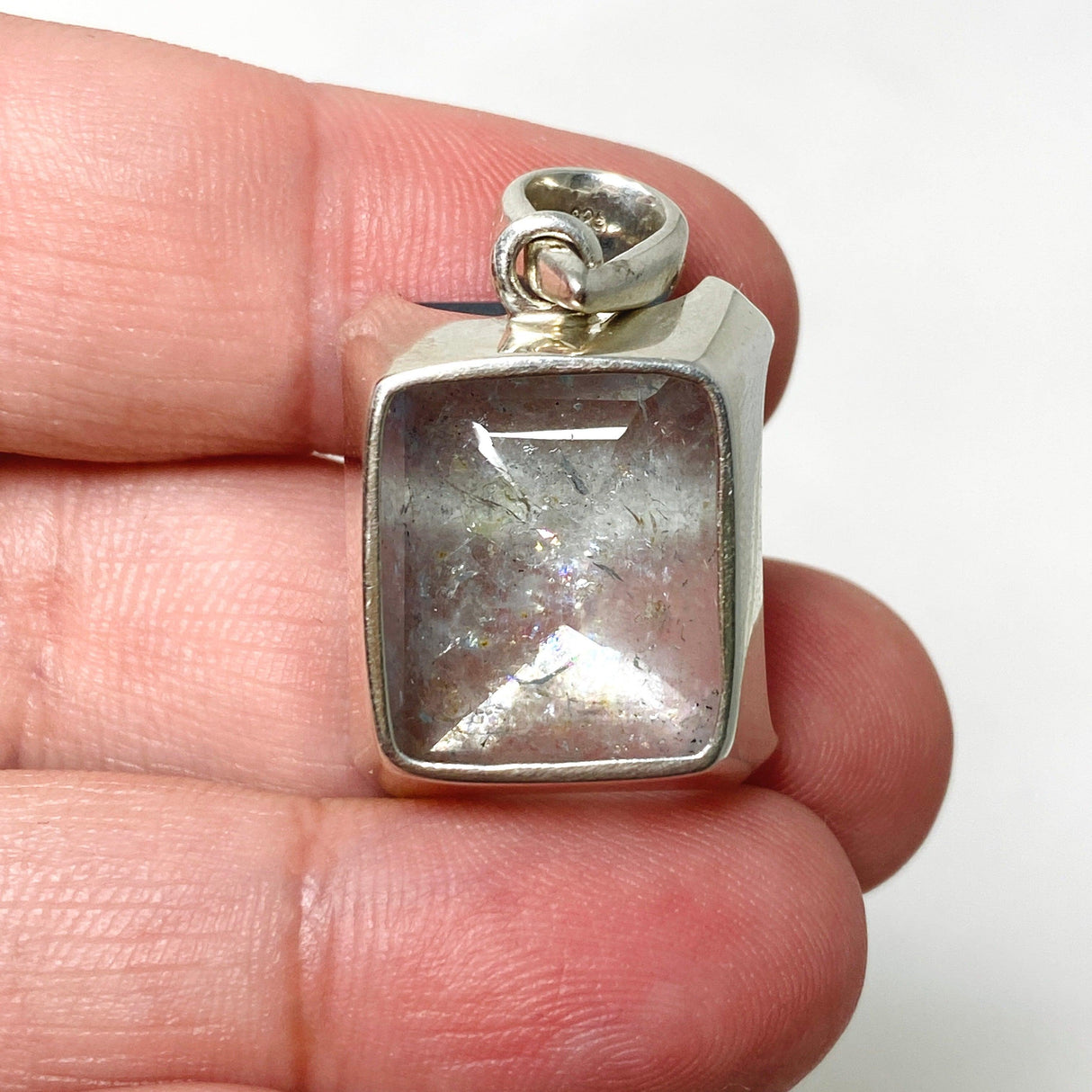 Aquamarine Faceted Rectangle Pendant PPGJ746 - Nature's Magick