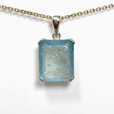 Aquamarine Faceted Rectangle Pendant PPGJ746 - Nature's Magick