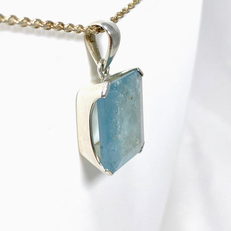 Aquamarine Faceted Rectangle Pendant PPGJ746 - Nature's Magick