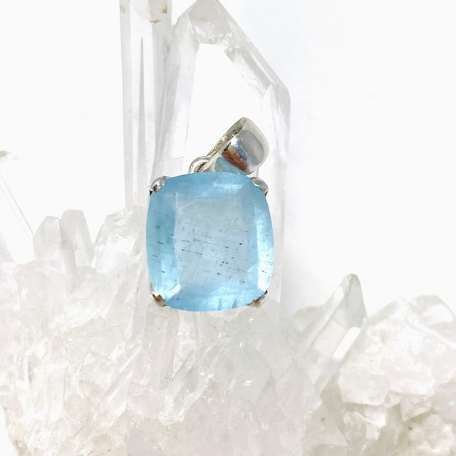 Aquamarine Faceted Rectangle Pendant PPGJ748 - Nature's Magick